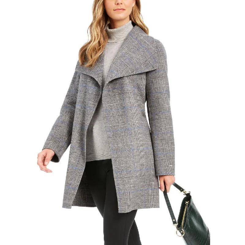 Tahari Womens Wool Blend Cold Weather Wrap Coat