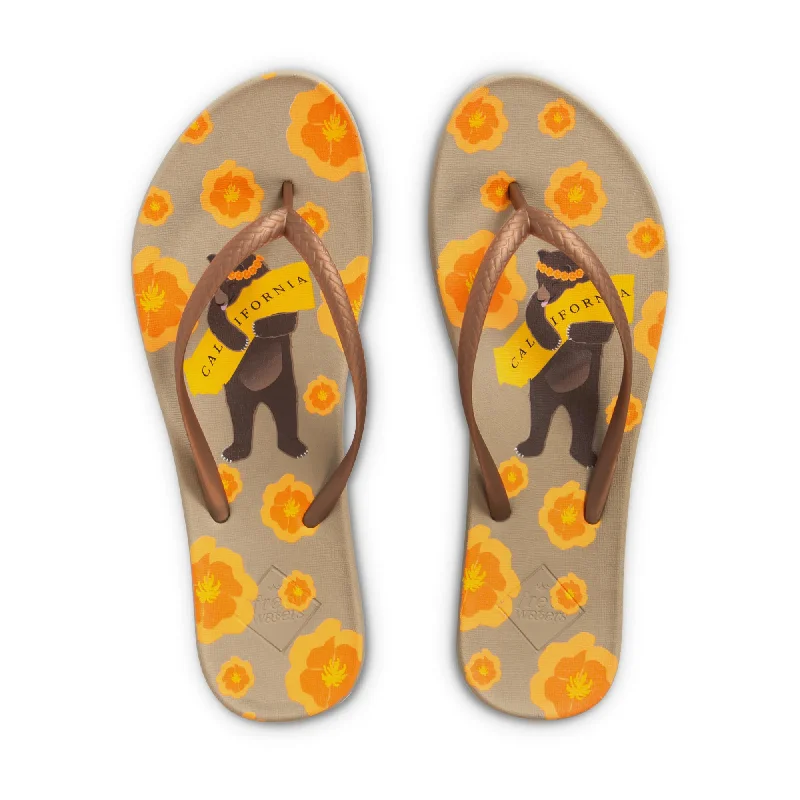 California Bear Hug Women's Flip Flop Sandals